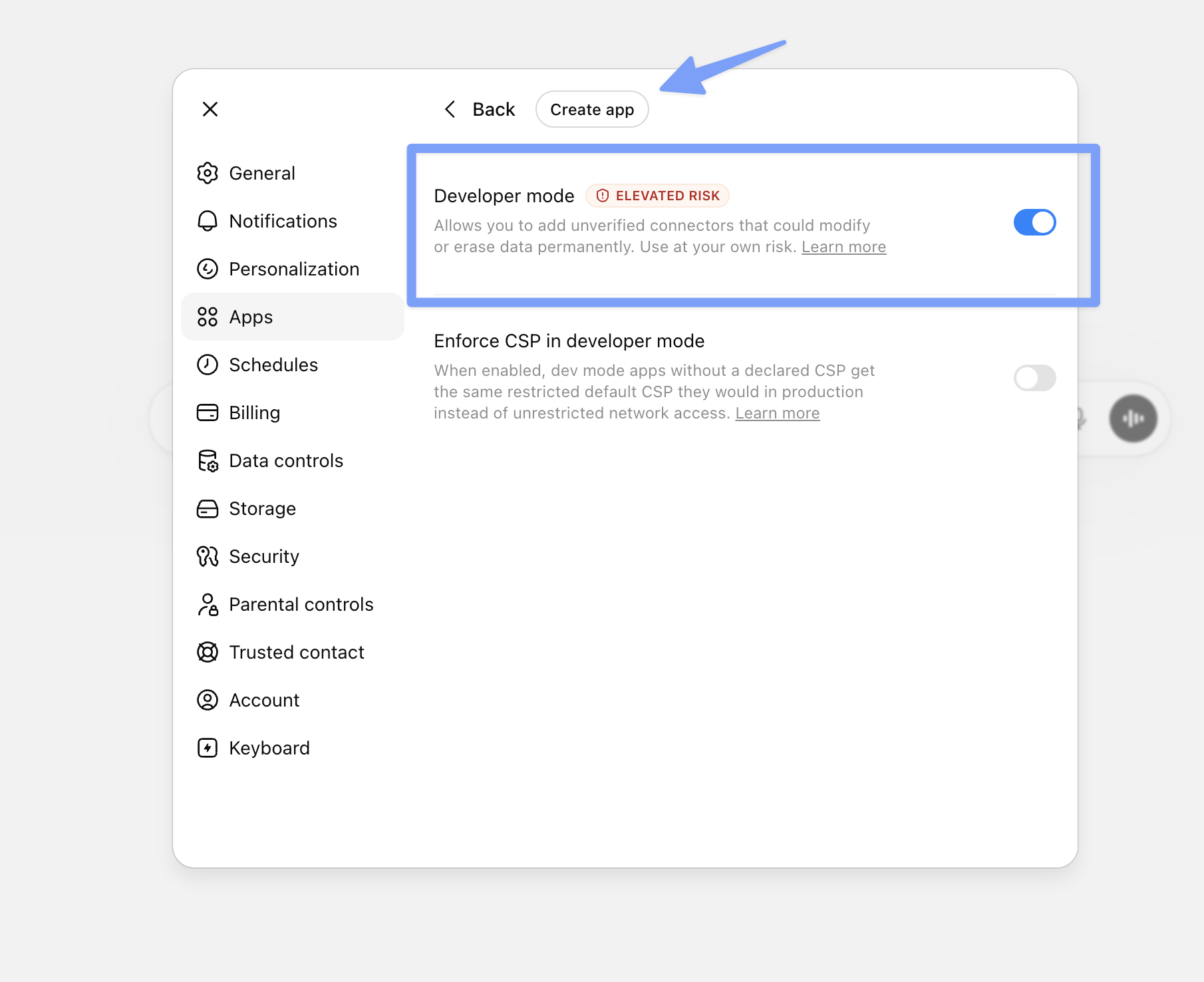 Step 4: Enable Developer mode