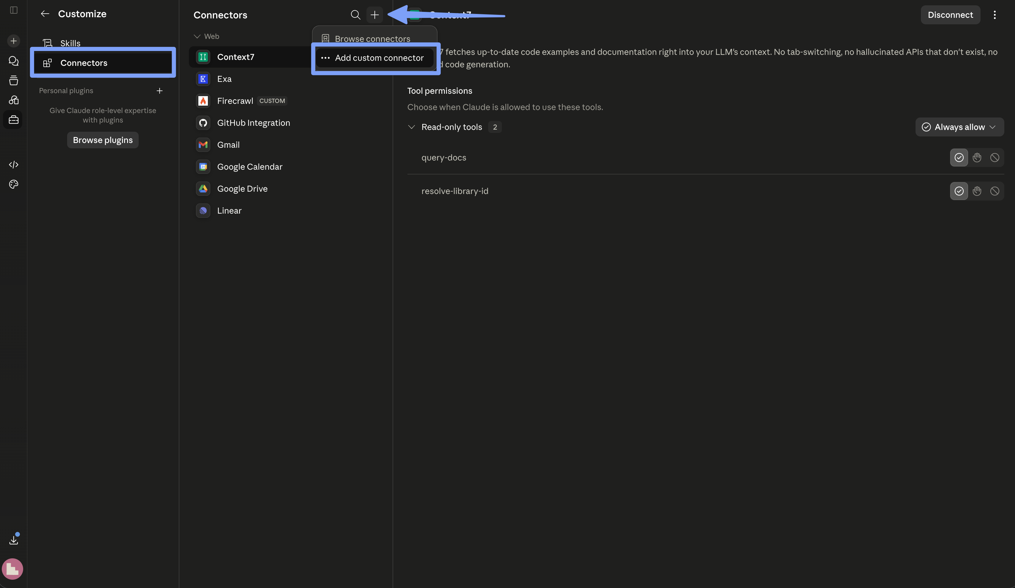 Step 2: Add a custom connector