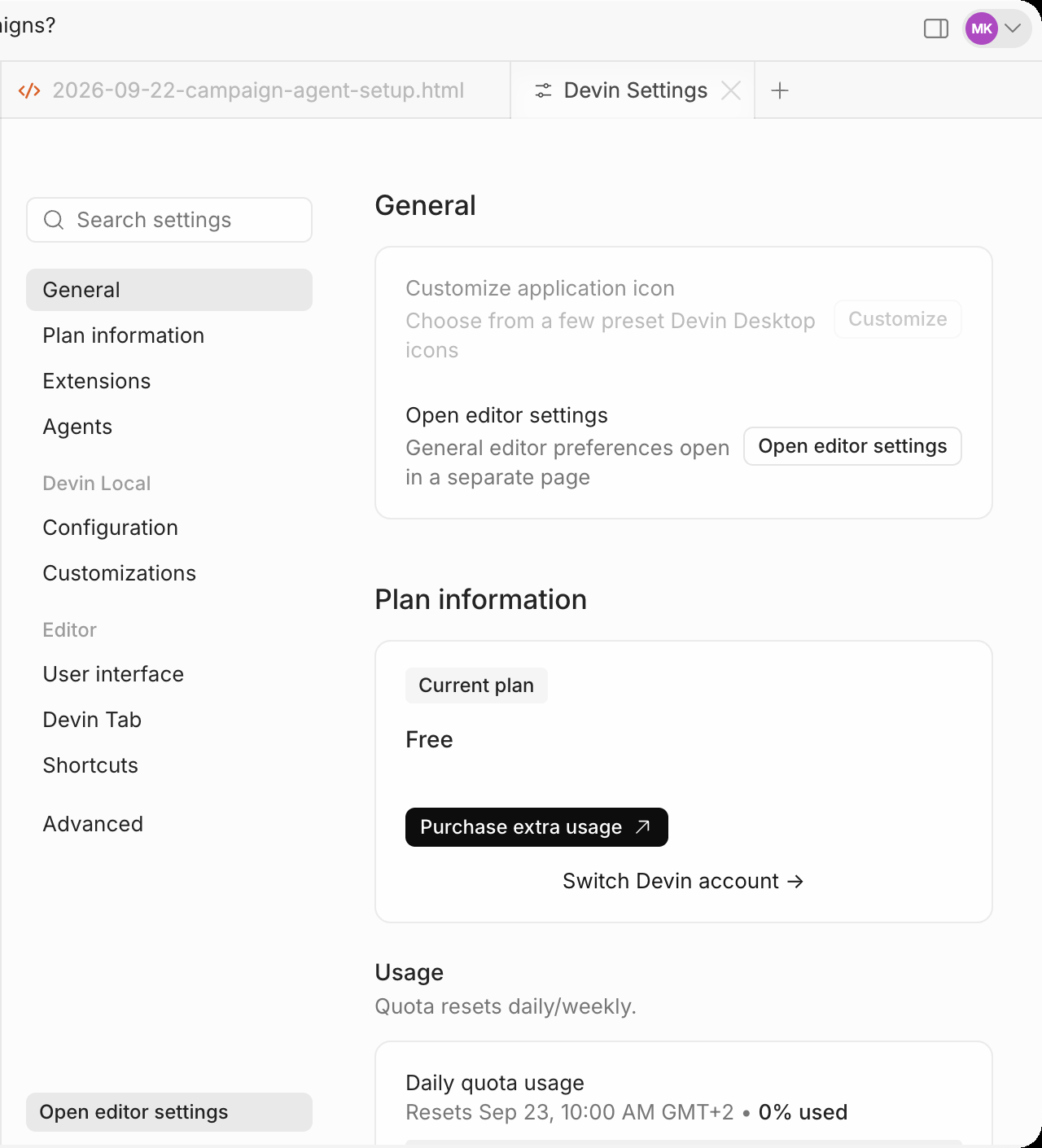 Step 1: Open Settings